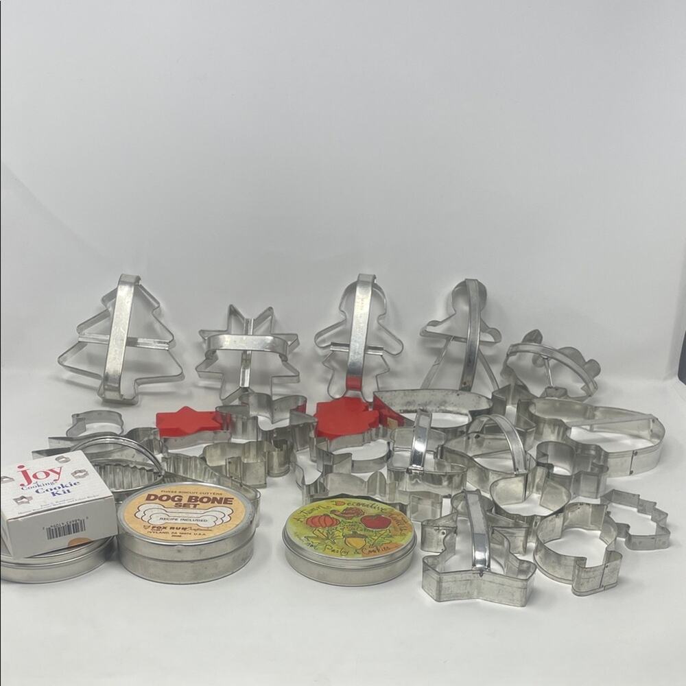 Huge lot of metal cookie cutters